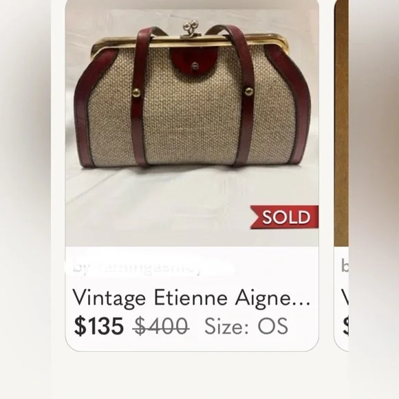 Etienne Aigner, Heritage, Vintage Straw purse. **Rare 1960s. Designer Bag